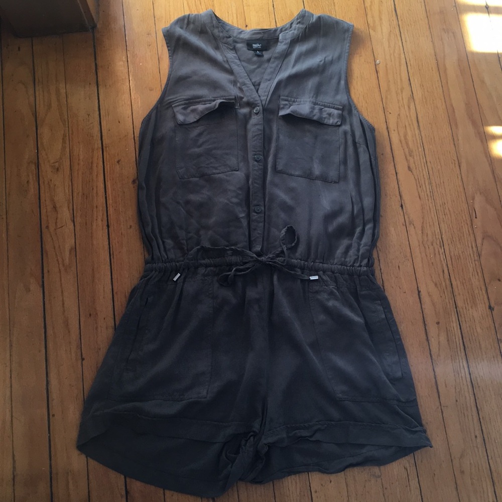 Mission army green romper